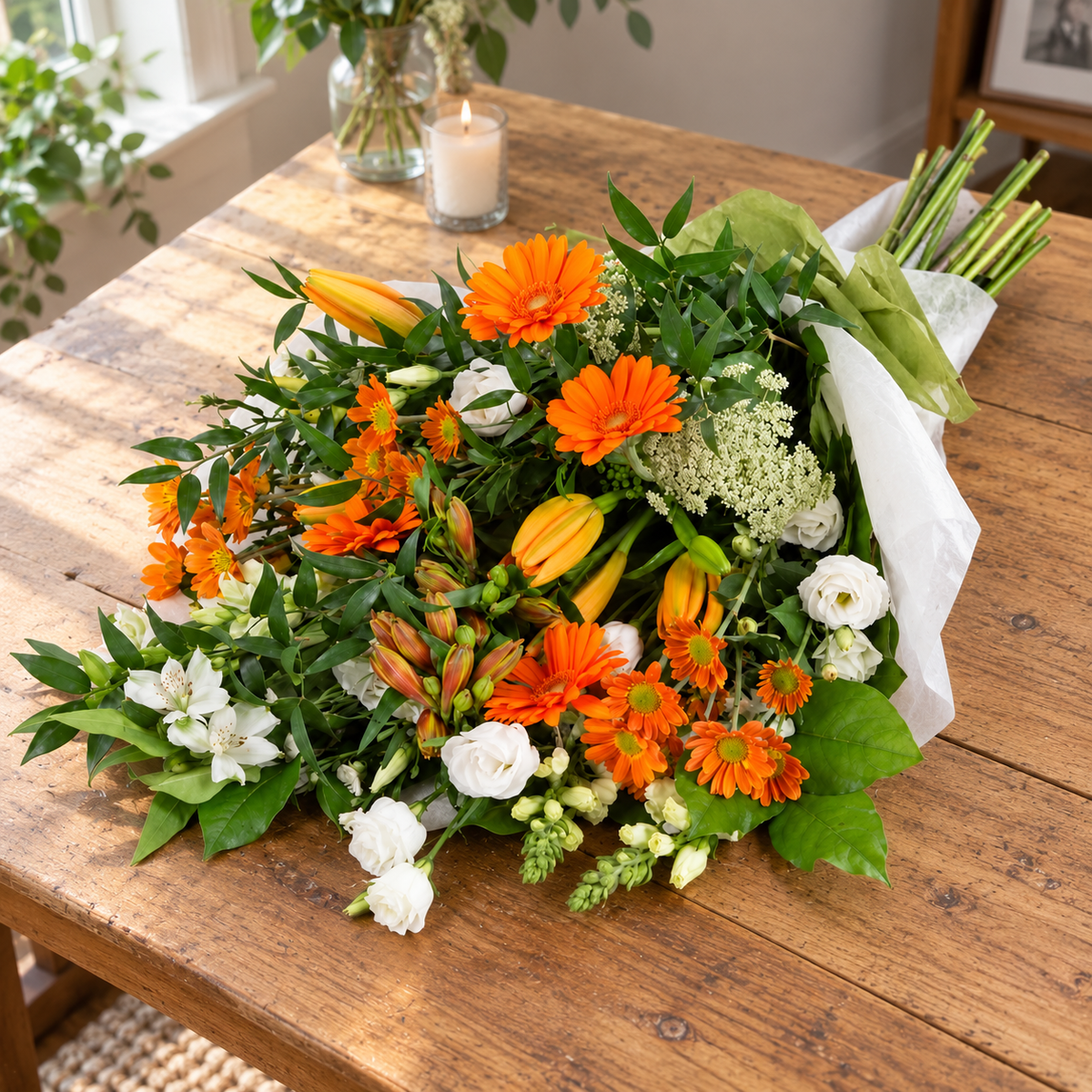 Orange & White Sheaf