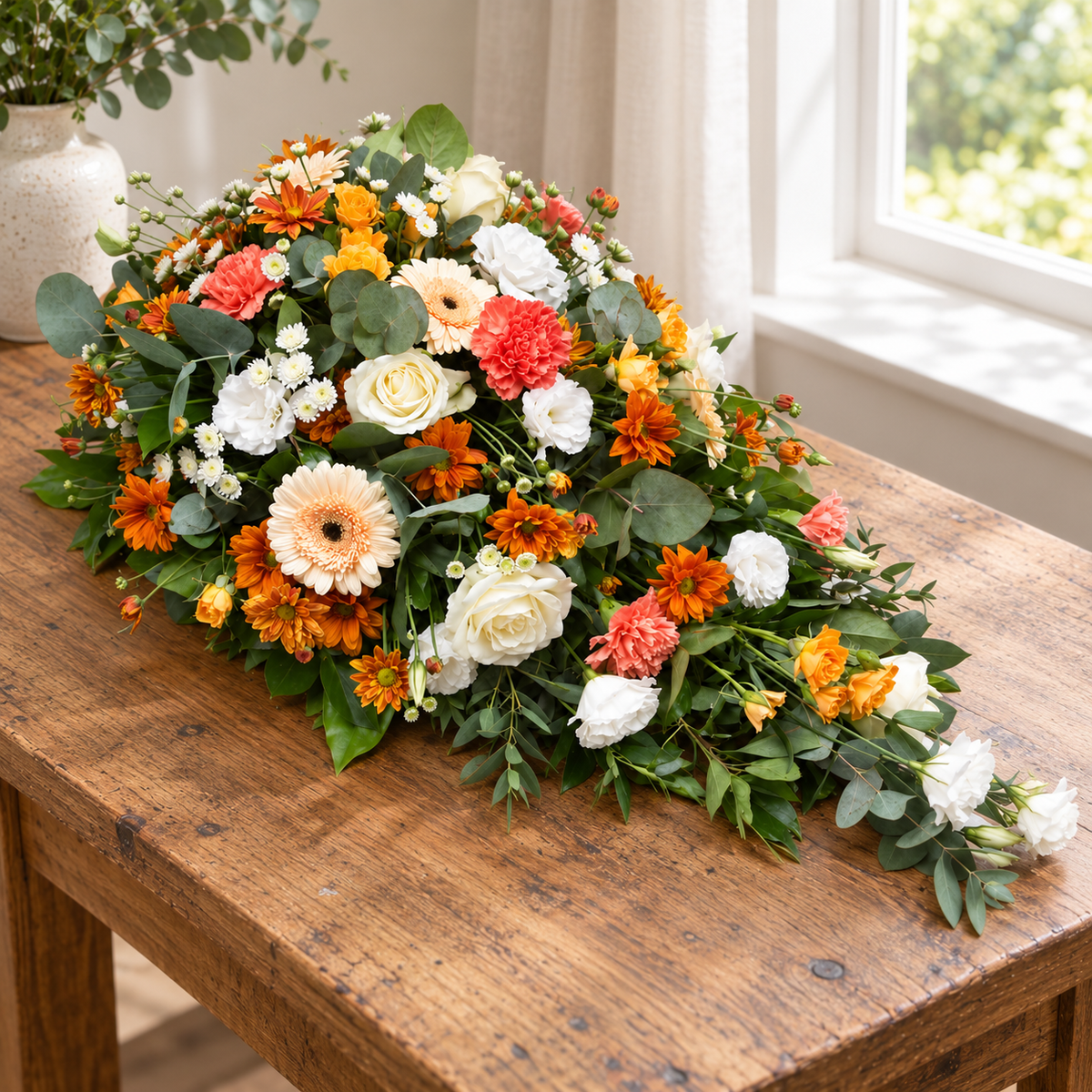 Orange & White Single Ended Spray