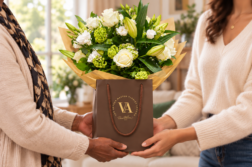 Sympathy bouquet shared with care
