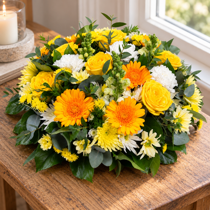 Gold & White Posy Pad