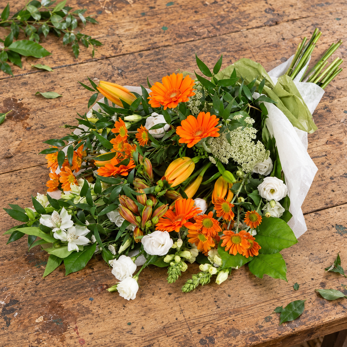 Orange & White Sheaf