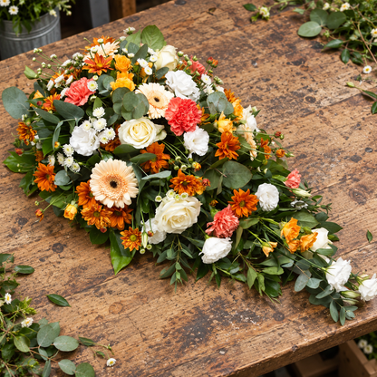 Orange & White Single Ended Spray