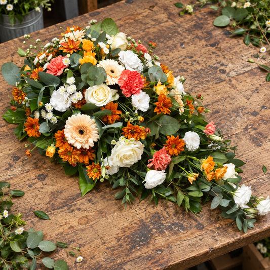 Orange & White Single Ended Spray
