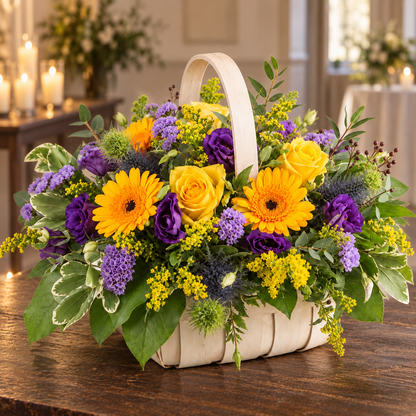 Purple & Gold Basket
