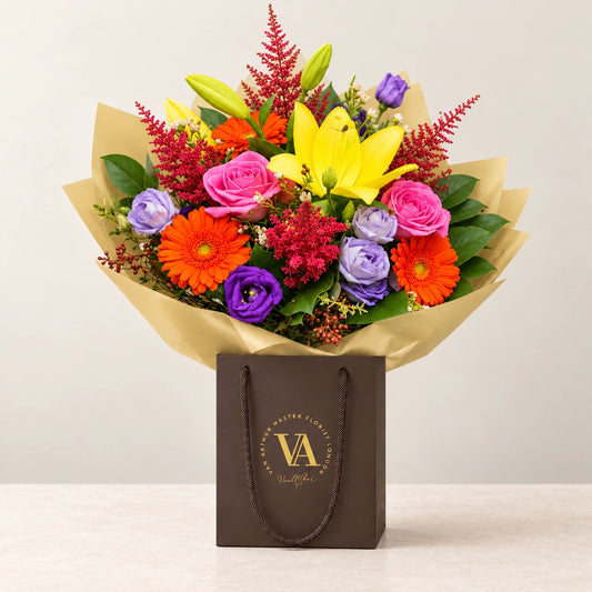 Brilliance — bouquet in branded Van Arthur bag