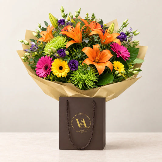 Flair — bouquet in branded Van Arthur bag