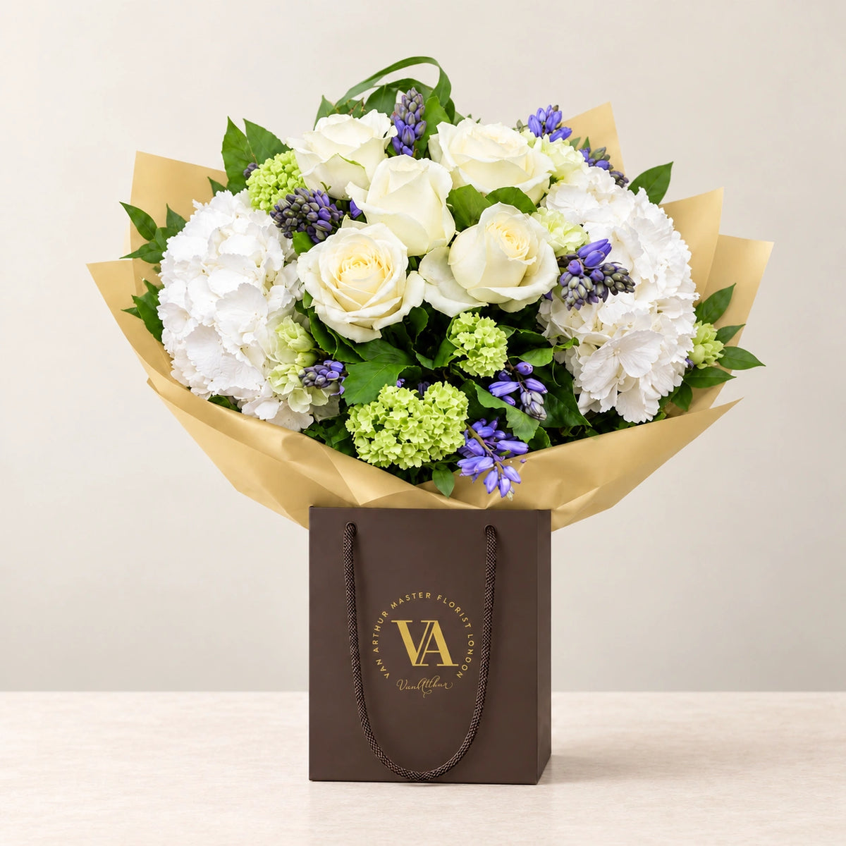 Grace — bouquet in branded Van Arthur bag