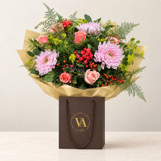 Secret Garden — bouquet in branded Van Arthur bag